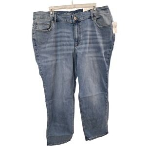 Maurices‎ m jeans Classic Straight Mid Rise Super Stretch Blue Denim 22W X-Short